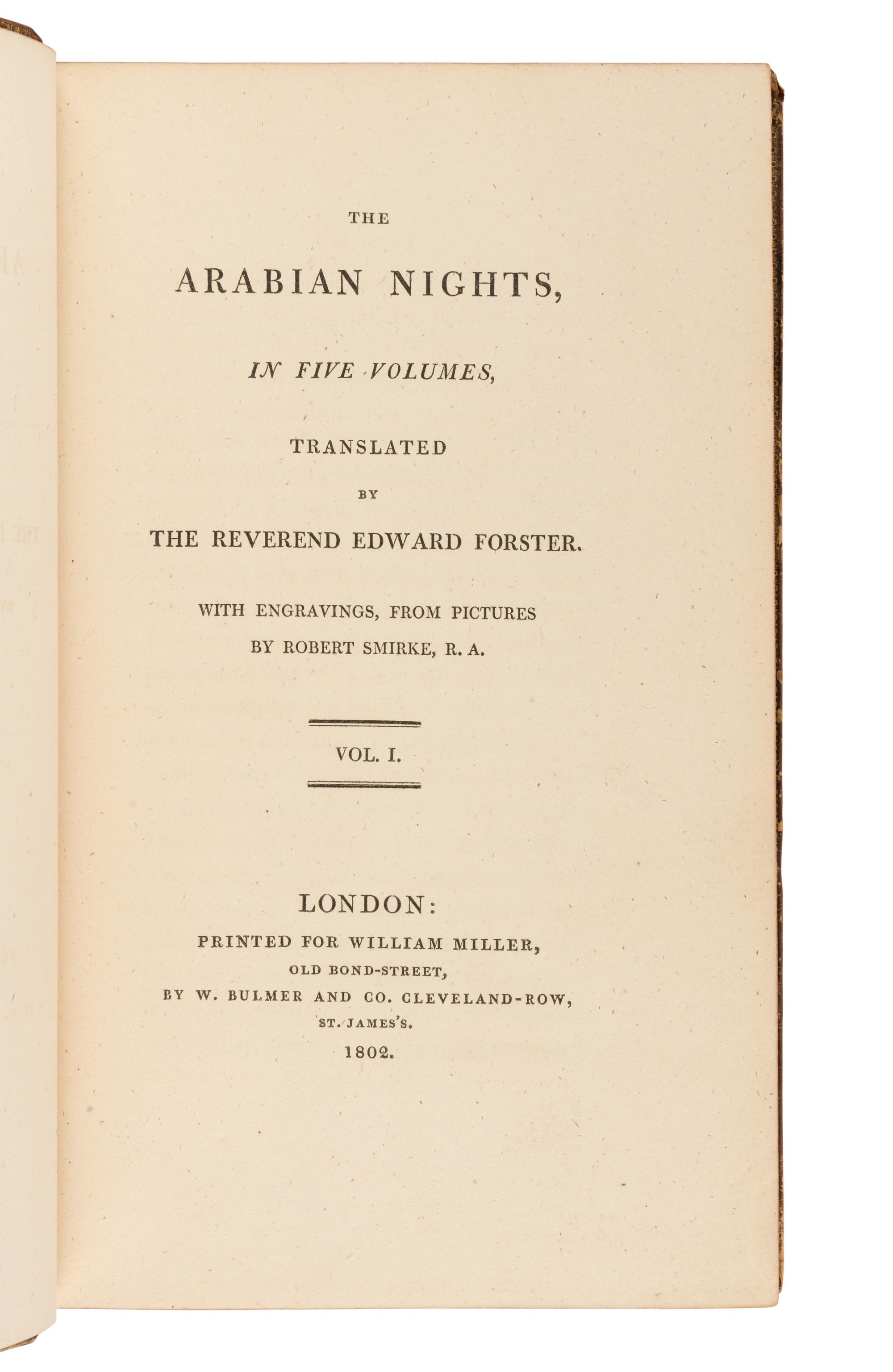 BURTON, Richard Francis, Sir (1821-1890), translator. A group of 5 works of Arabian Nights or The Book of the Thousand Nights and a Night , comprising: