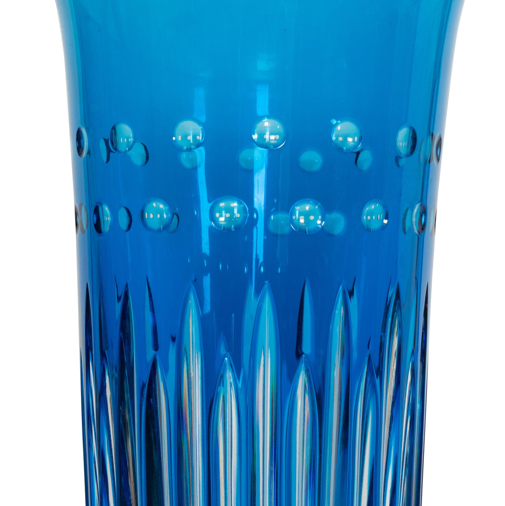 A Saint-Louis Nepal Cut-to-Clear Glass Vase