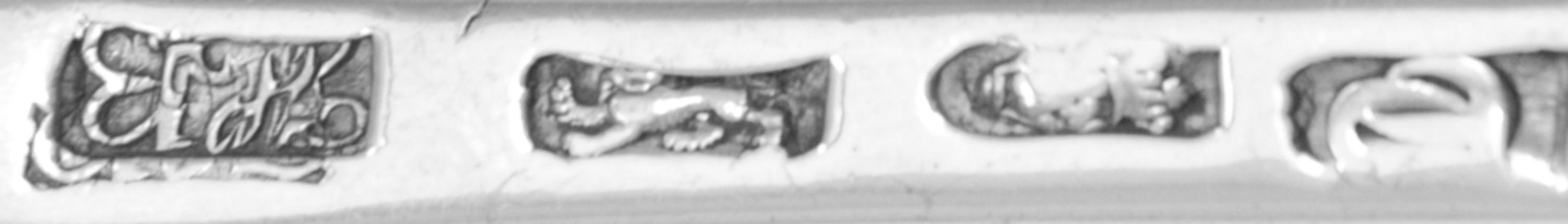 Three George III Silver Serving Articles, Hester Bateman, London, 1790 and later, comprising a roasting spit, a marrow scoop and a pair