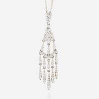 A diamond and white gold necklace, Hearts on Fire Triplicity
