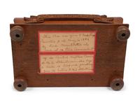 An American Silver Cigarette Box and a Teakwood Presentation Box from the H.M.S. Illustrious
