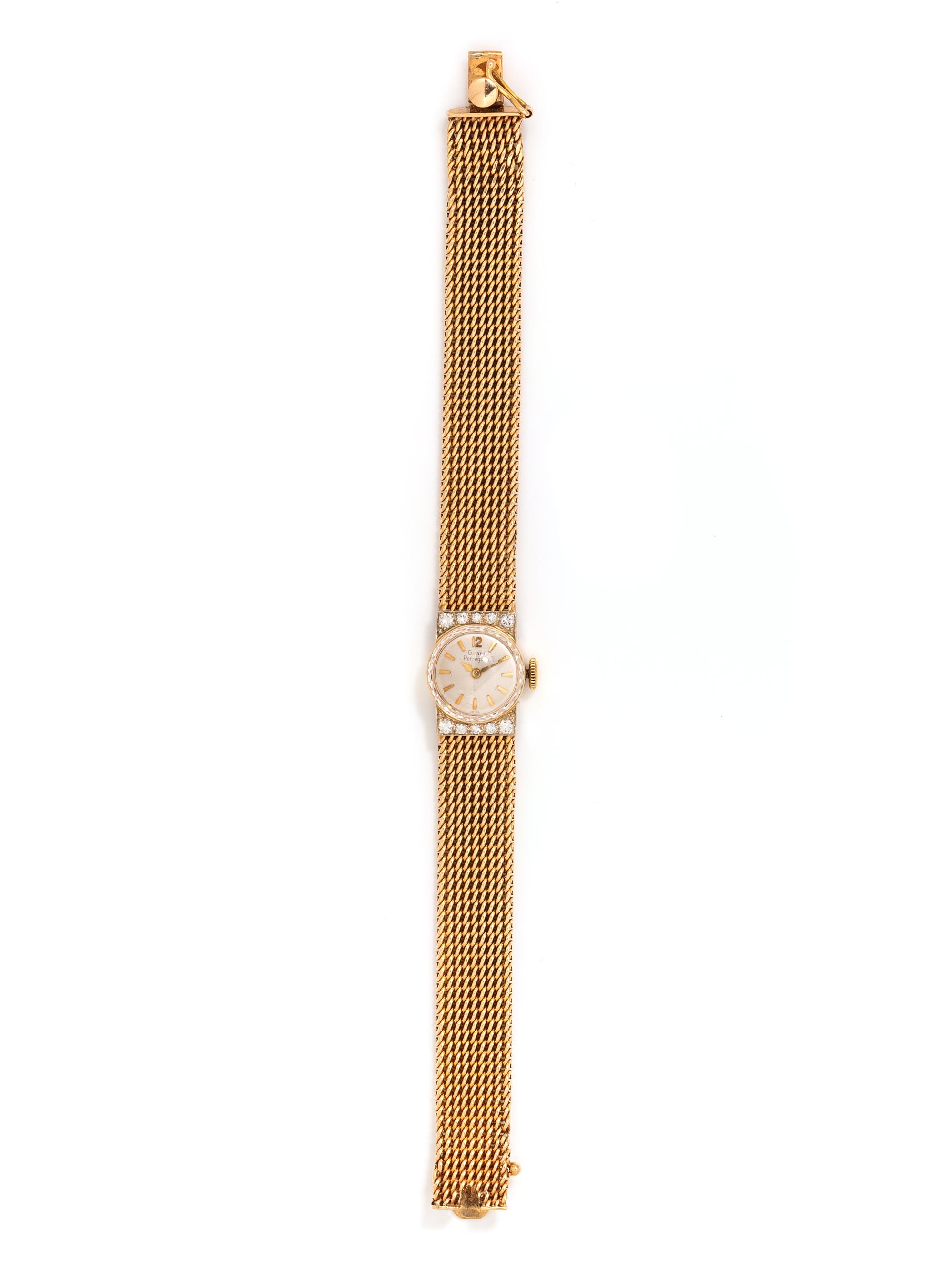 GIRARD-PERREGAUX, YELLOW GOLD AND DIAMOND WRISTWATCH