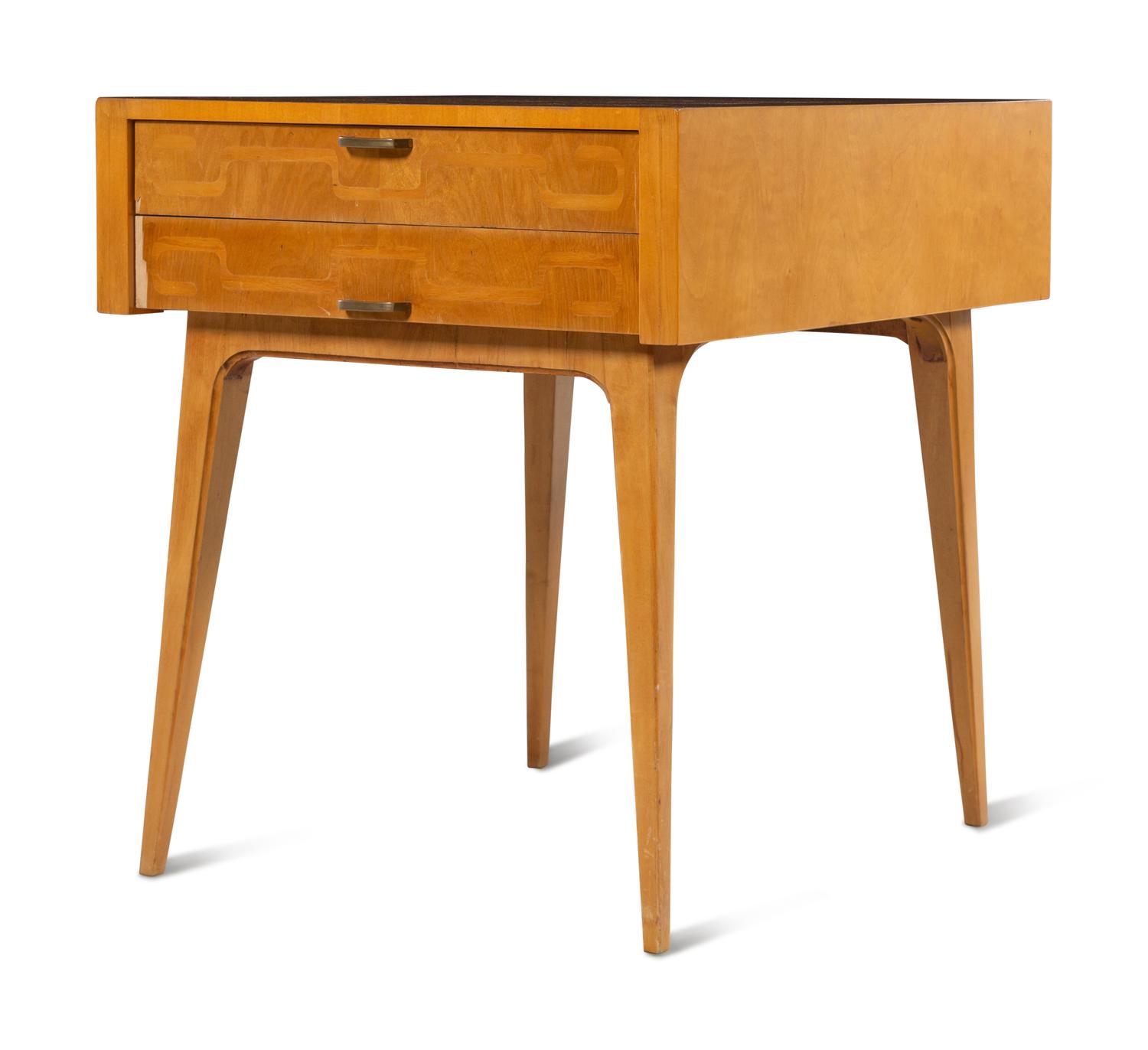 A Modernist Two-Drawer Nightstand