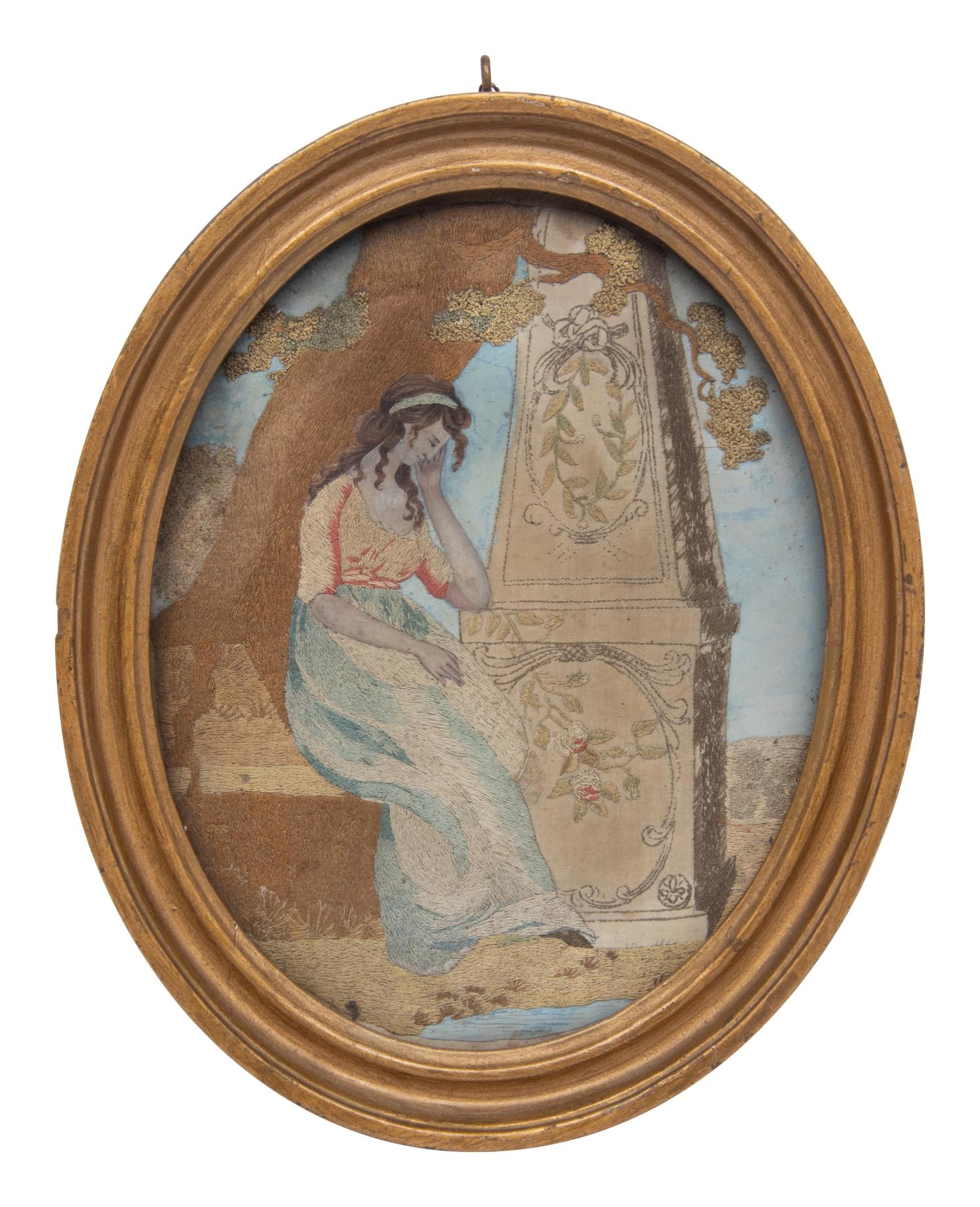 An English Needlework Mourning Picture