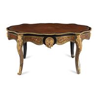 A Napoleon III Style Boulle Marquetry Bureau Plat