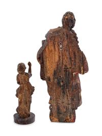 Two Continental Carved Ecclesiastical Figures