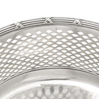 An American Pierced Silver Bread Basket