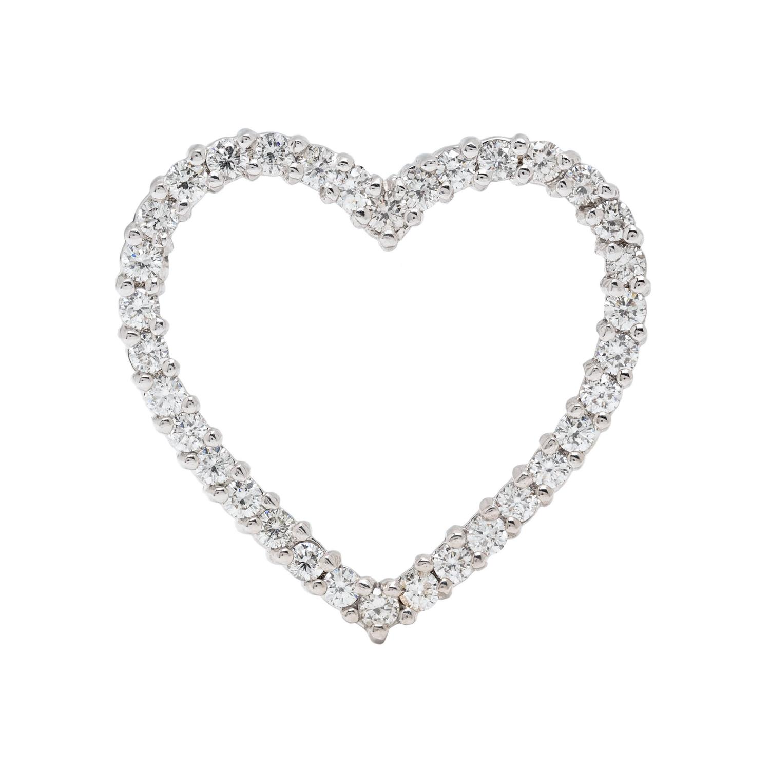 DIAMOND HEART BROOCH