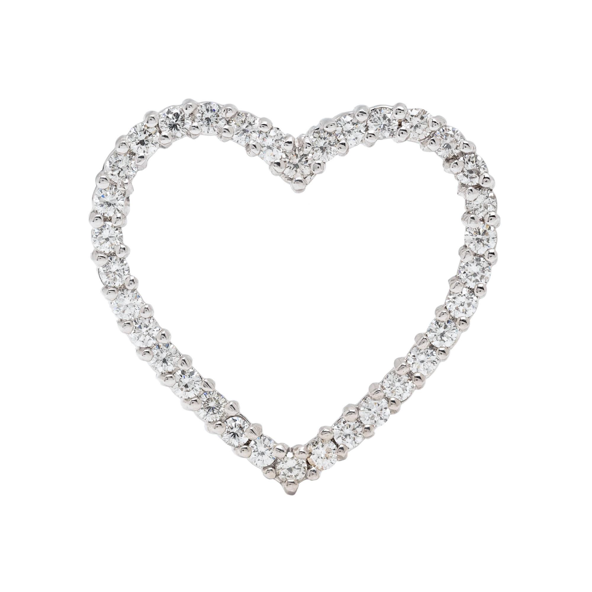 DIAMOND HEART BROOCH