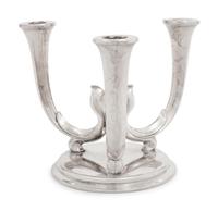 A WMF Silver-Plate Three-Light Candelabrum