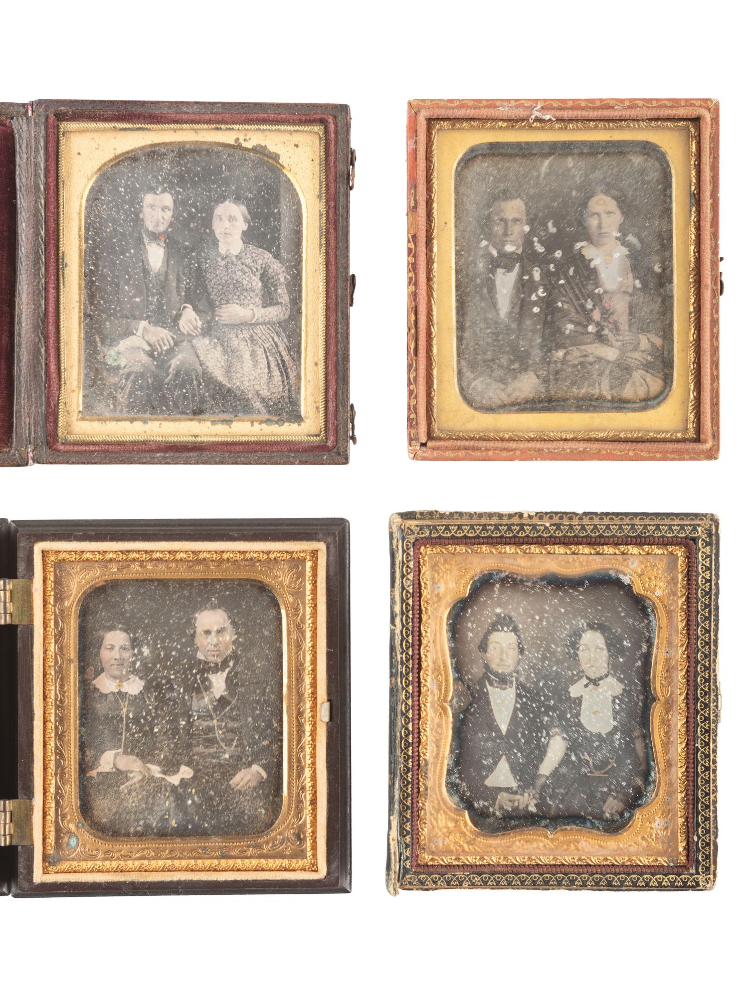 [EARLY PHOTOGRAPHY]. 20 sixth plate daguerreotype portraits of couples.
