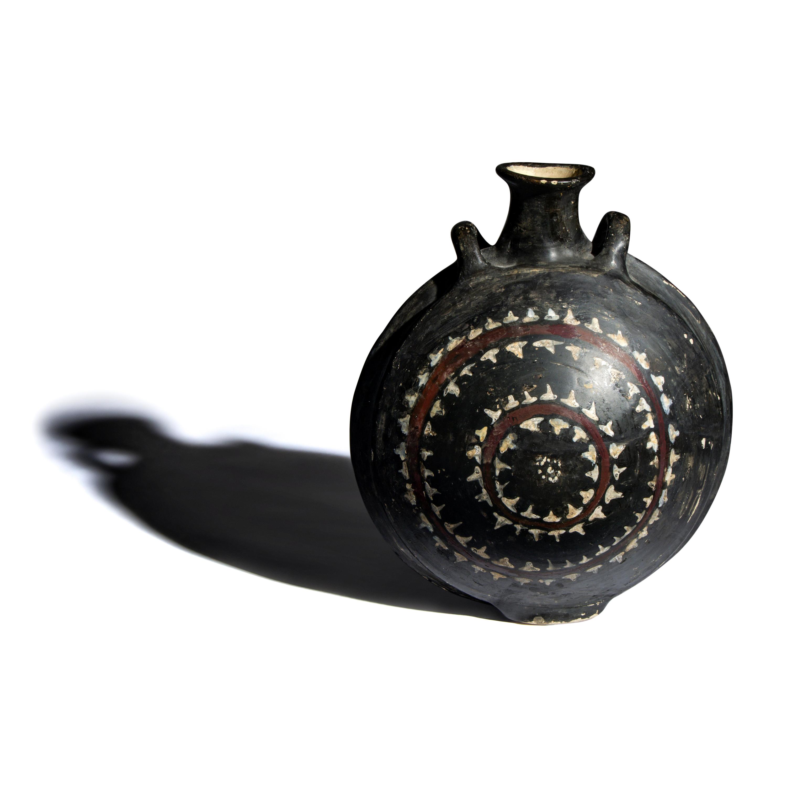 An Apulian Gnathian-Ware Pilgrim Flask
