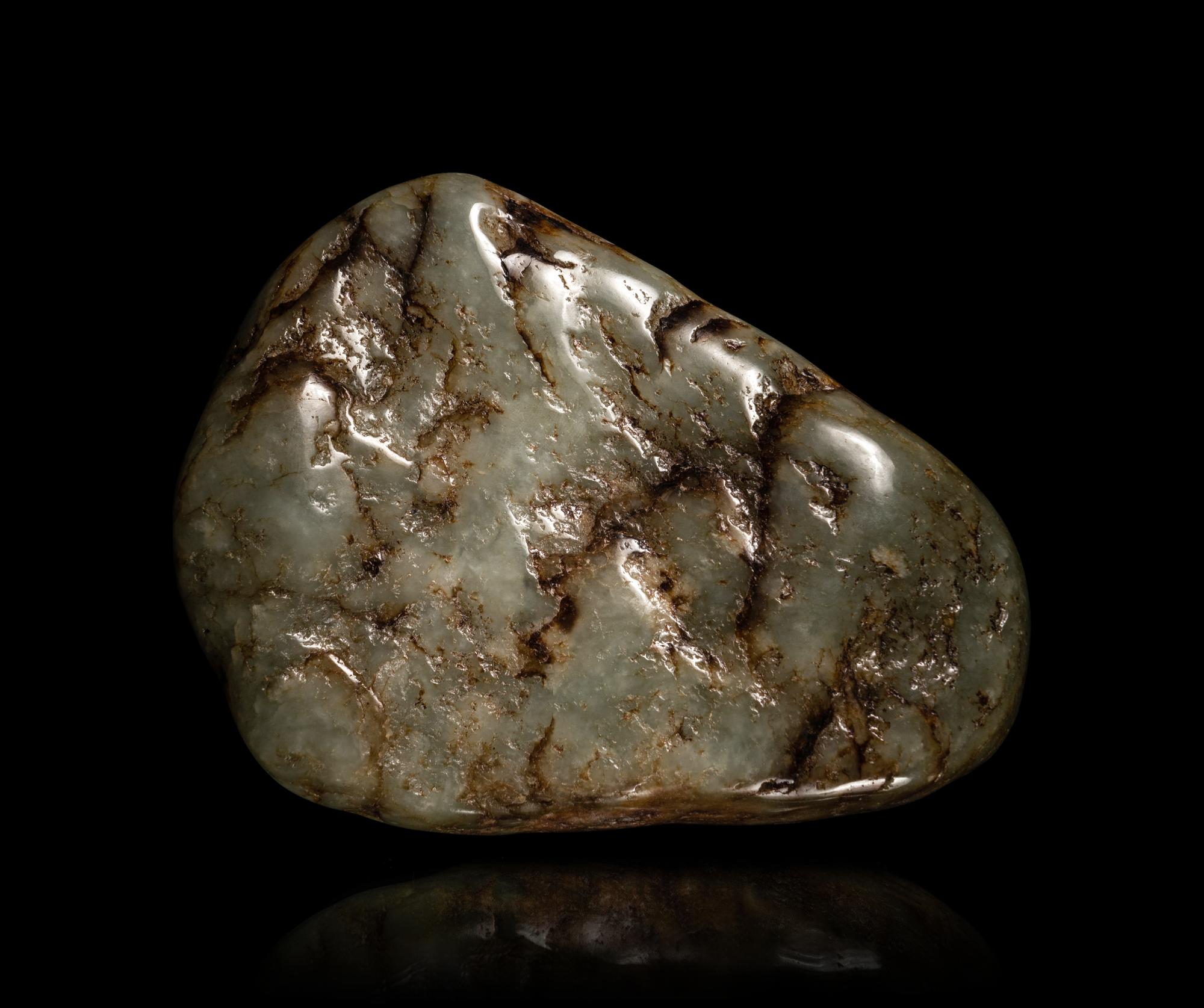 A Chinese Celadon Jade 'Landscape' Mountain