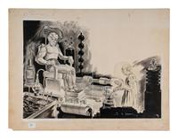 SMITH, Malcolm (1910-1966). Original black and white illustration for "Prometheus II" as published in Amazing Stories. 1948.