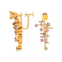 MODERNIST, YELLOW GOLD, DIAMOND AND MULTIGEM SET