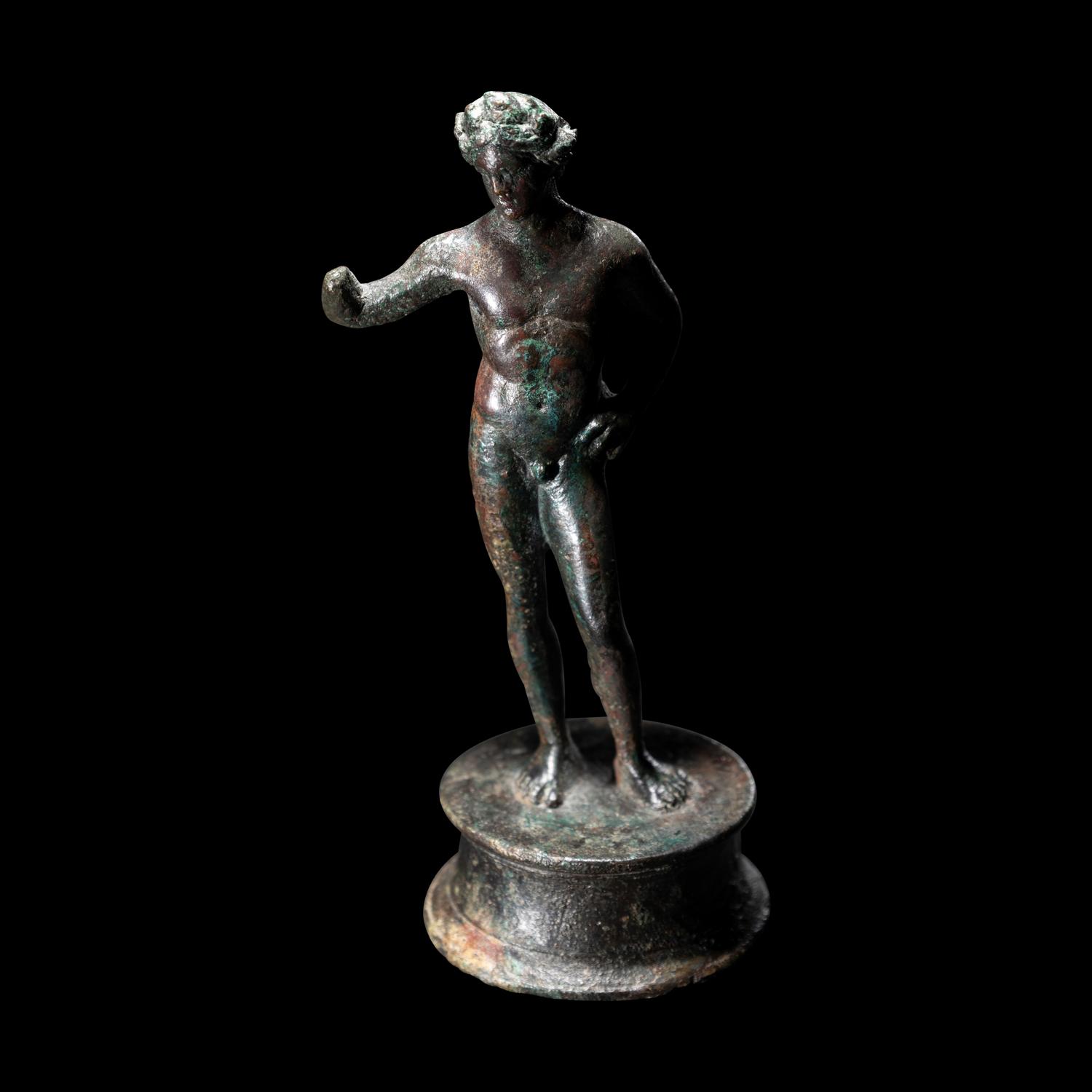 A Roman Bronze Statuette of Apollo