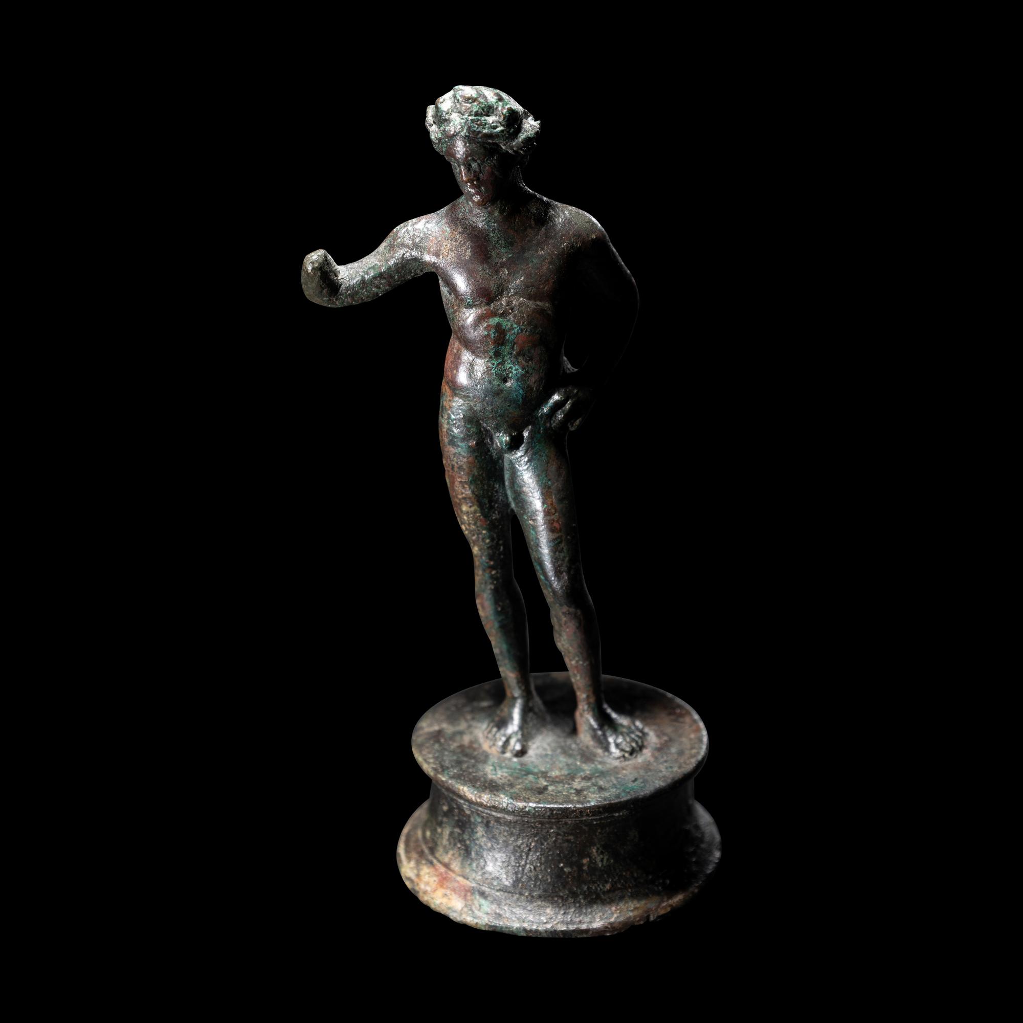 A Roman Bronze Statuette of Apollo