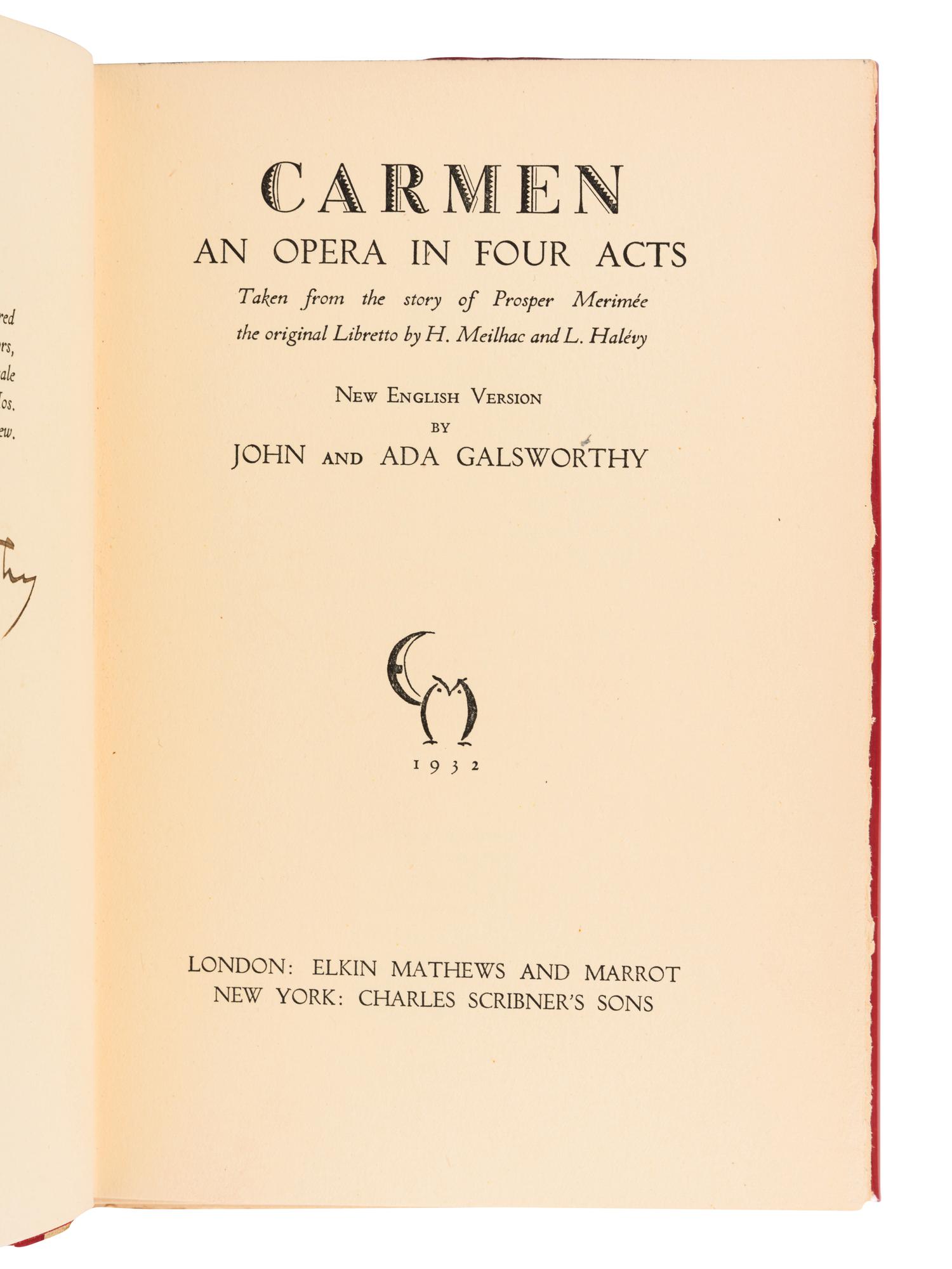 [LITERATURE -- ENGLISH]. A group of 8 works by John Galsworthy and D.H. Lawrence, comprising: