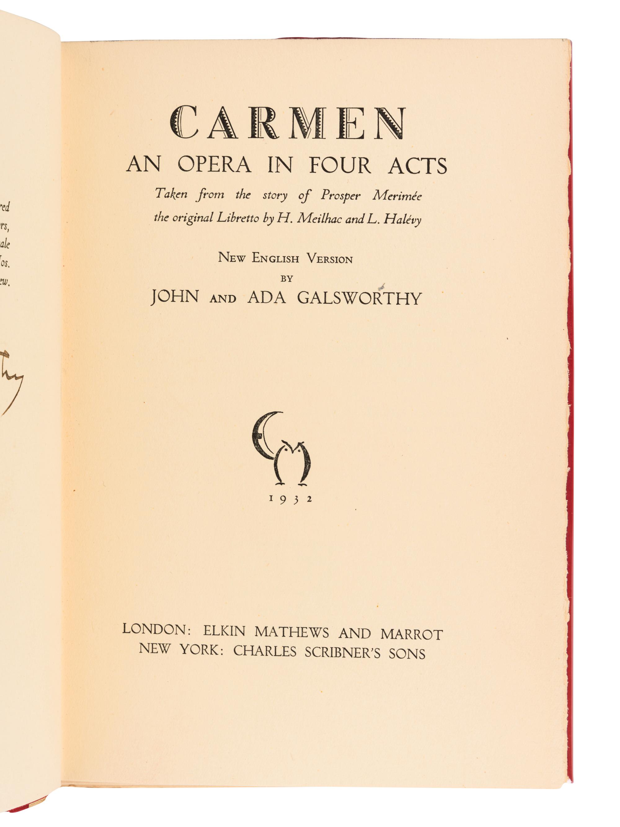 [LITERATURE -- ENGLISH]. A group of 8 works by John Galsworthy and D.H. Lawrence, comprising: