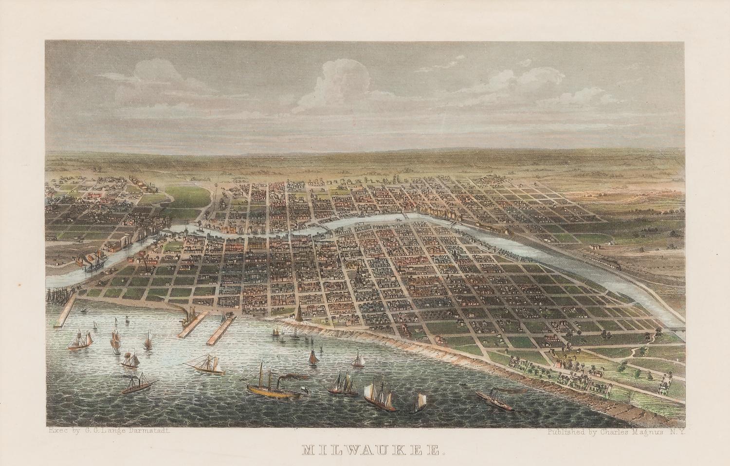 [MILWAUKEE]. A group of 6 prints, comprising: