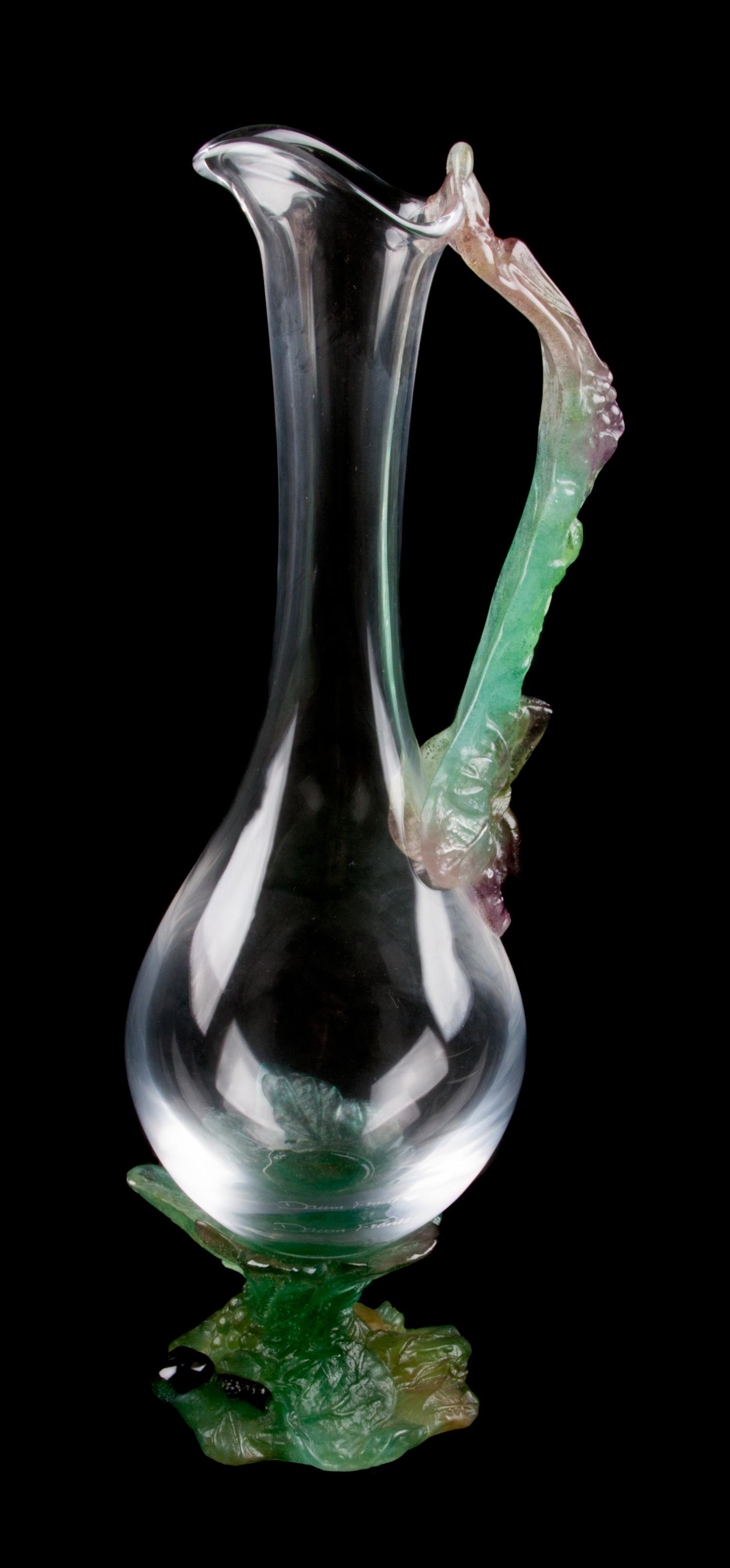 A Daum Pate-de-Verre Ewer Height 15 inches.