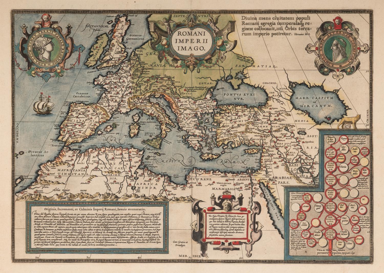 [MAP]. ORTELIUS, Abraham (1527-1598). Romani Imperii Imago . Antwerp, 1592.