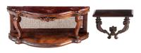 Two Renaissance Revival Style Console Tables Height of larger 2 3/4 x width 6 3/4 x depth 2 1/8 inches. — George Becker