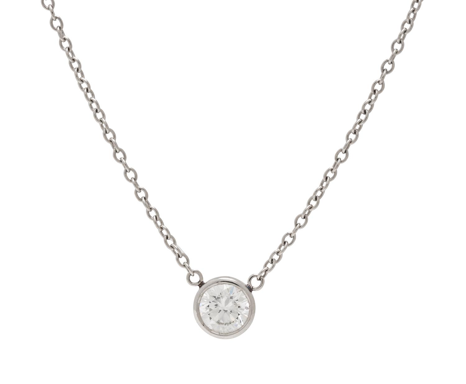PLATINUM, DIAMOND SOLITAIRE PENDANT