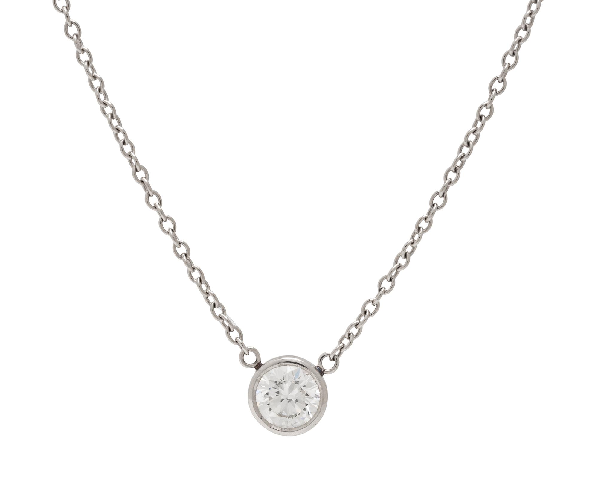 PLATINUM, DIAMOND SOLITAIRE PENDANT
