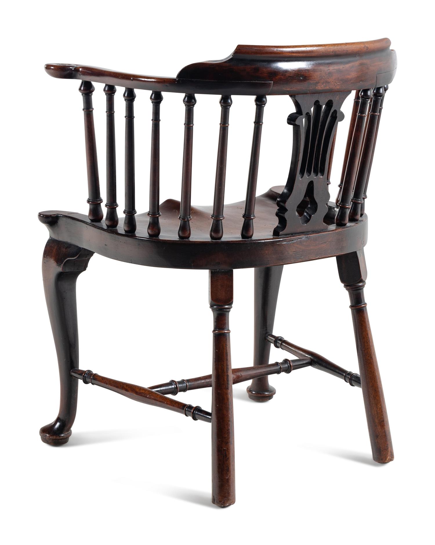 An Edwardian Mahogany Bureau Chair