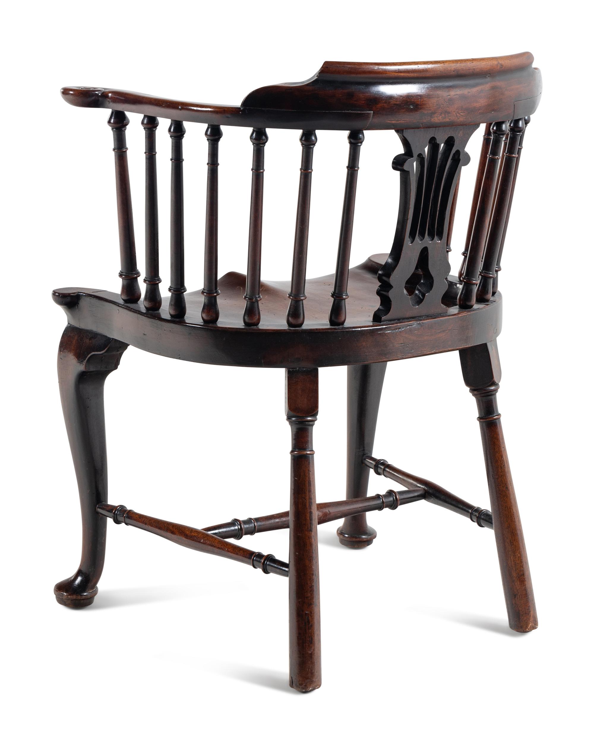 An Edwardian Mahogany Bureau Chair