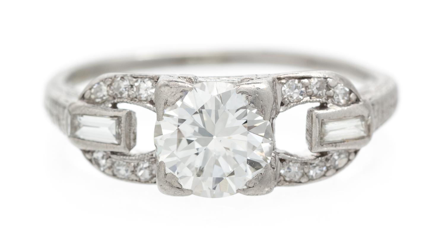 A Platinum and Diamond Ring, 2.40 dwts.