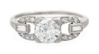 A Platinum and Diamond Ring, 2.40 dwts.