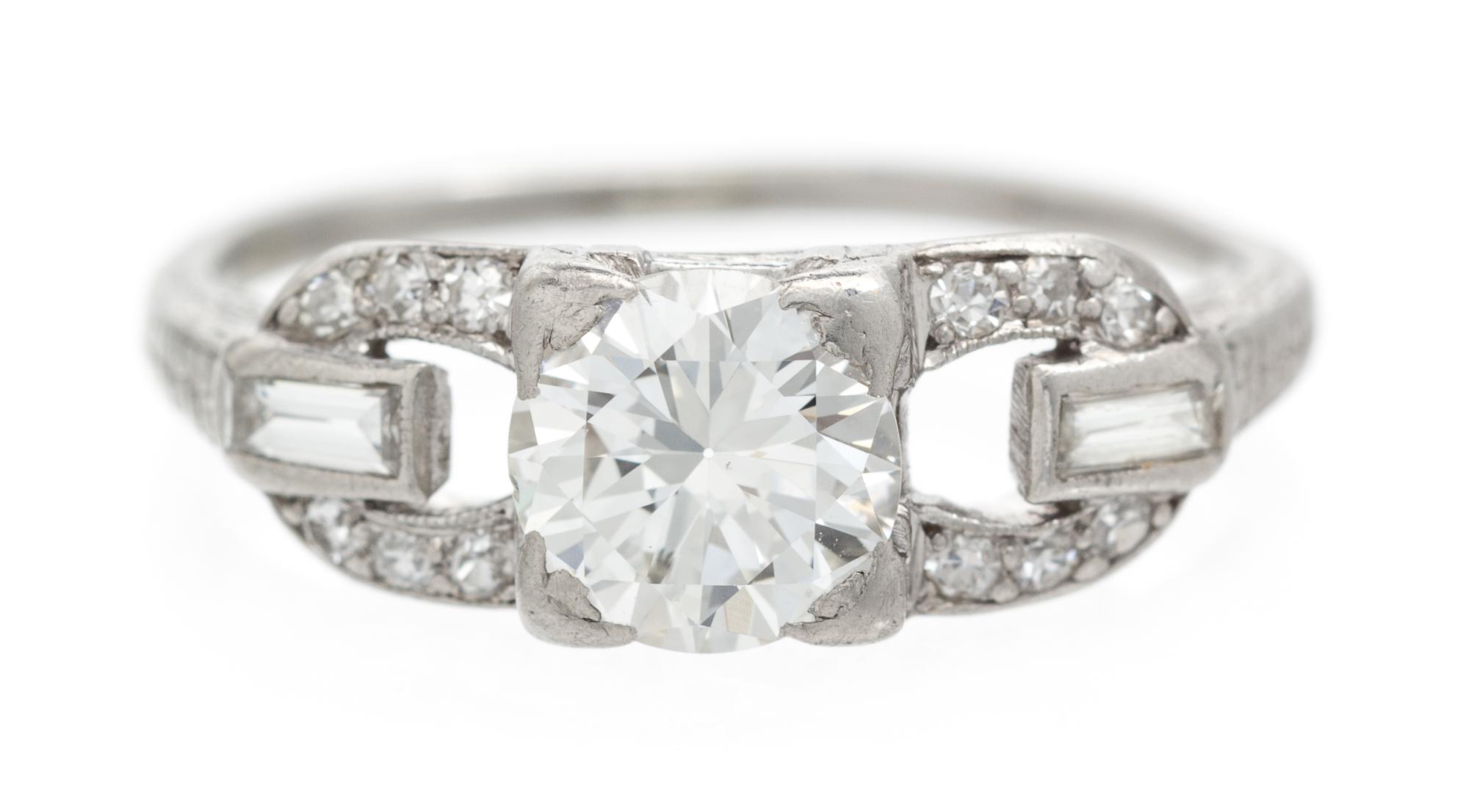 A Platinum and Diamond Ring, 2.40 dwts.