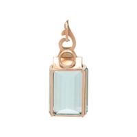 AQUAMARINE AND DIAMOND PENDANT