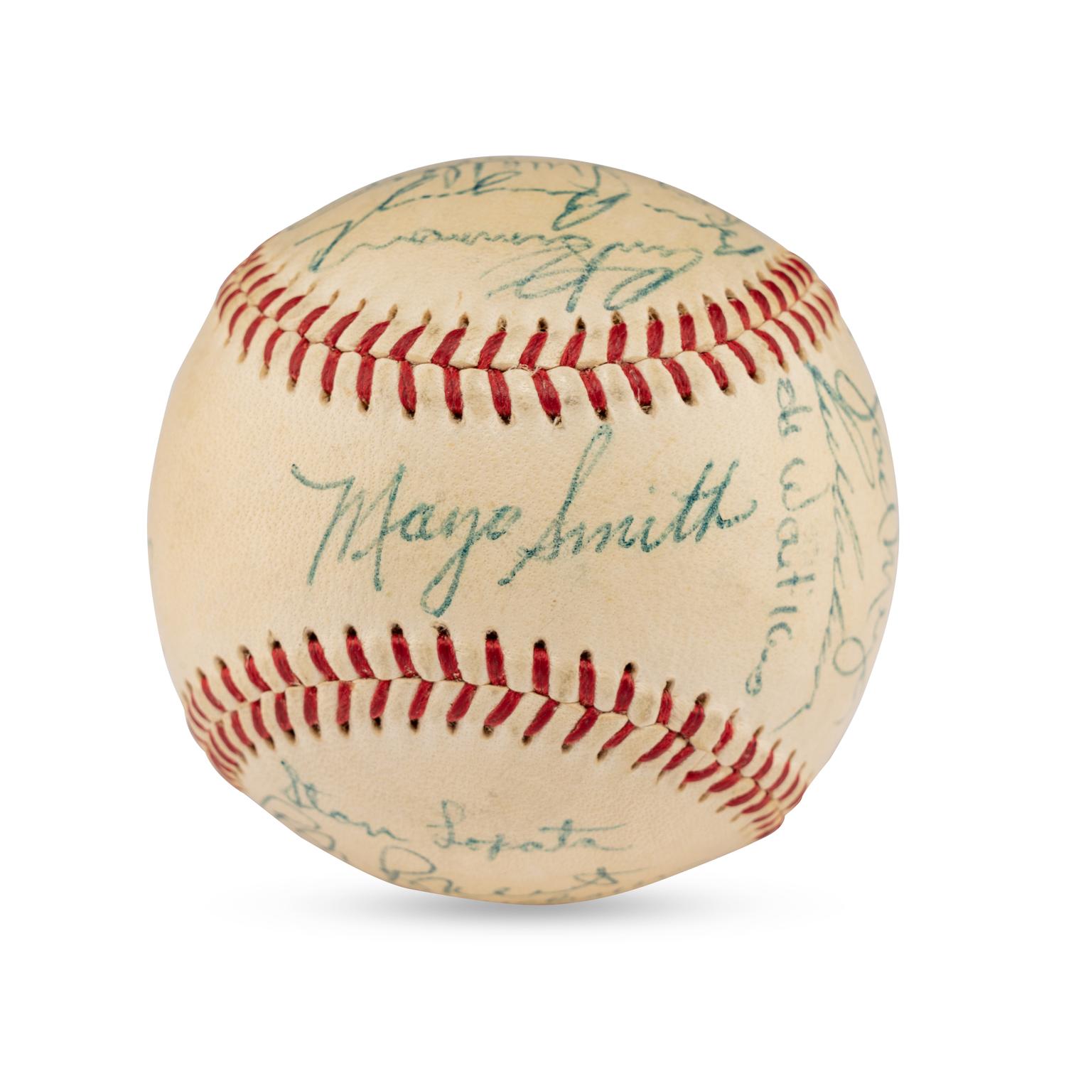 A 1955 Philadelphia Phillies Team Signed Autograph Baseball