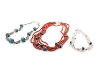 Reano Family Kewa Multi-strand Necklaces, with Mosaic Inlay Beads