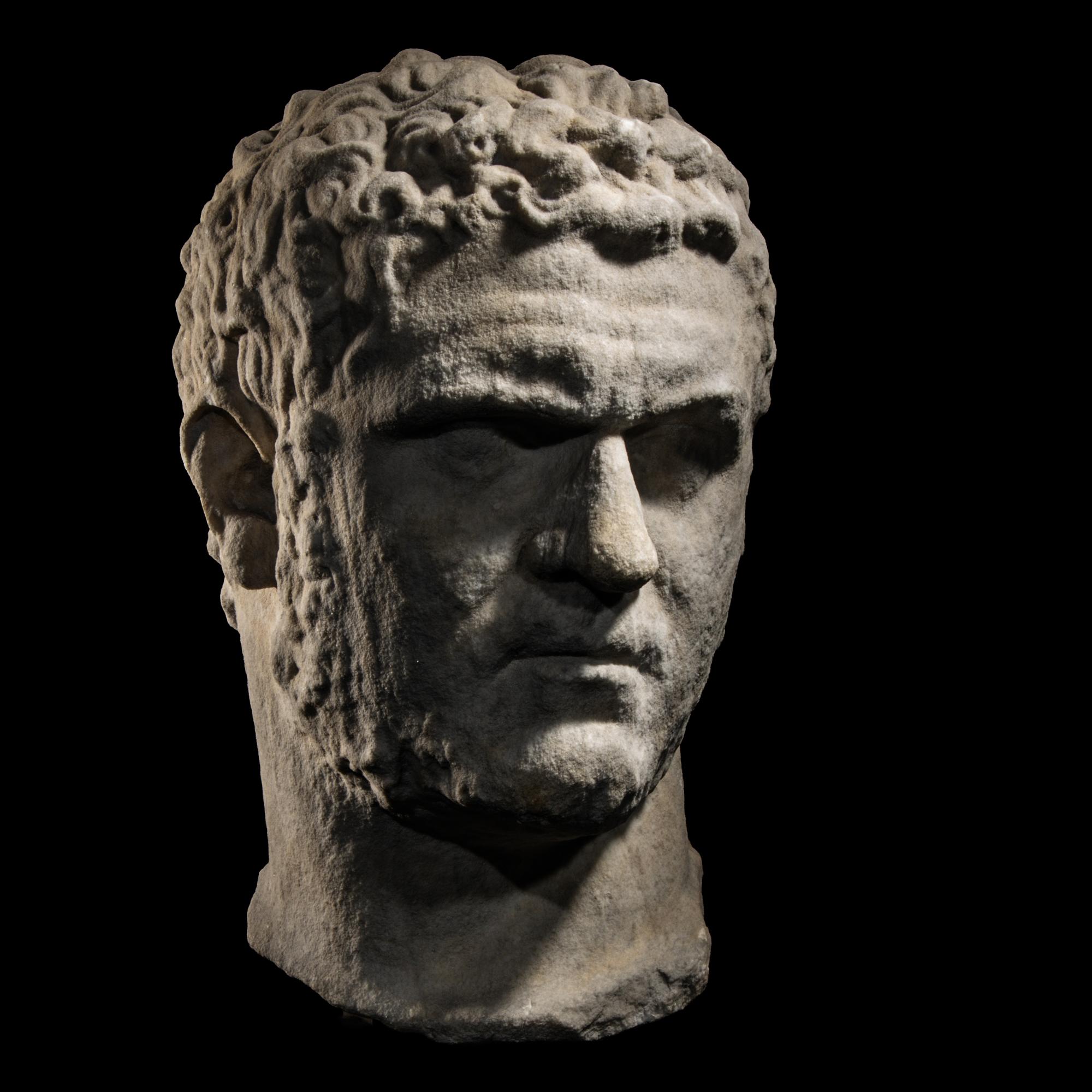 A Roman Marble Portrait Head of the Emperor Caracalla