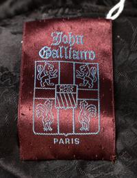 A John Galliano Black Russian Broadtail Coat, No size.