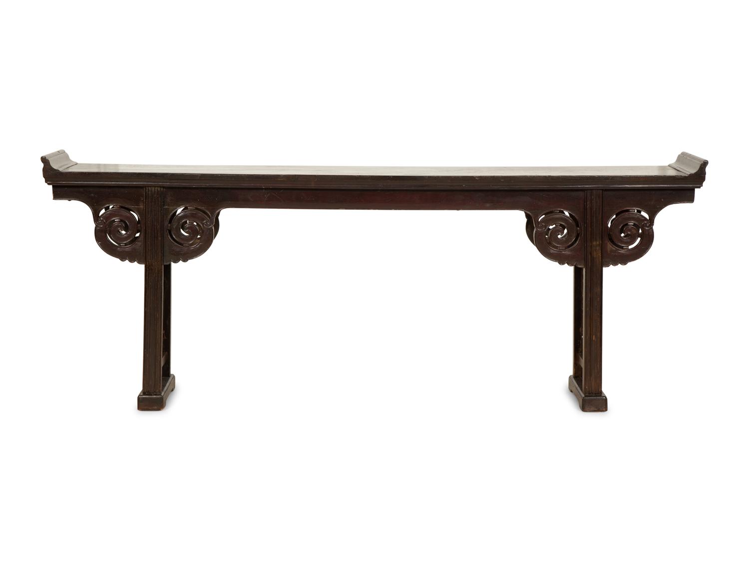 A Chiinese Carved Hardwood Altar Table