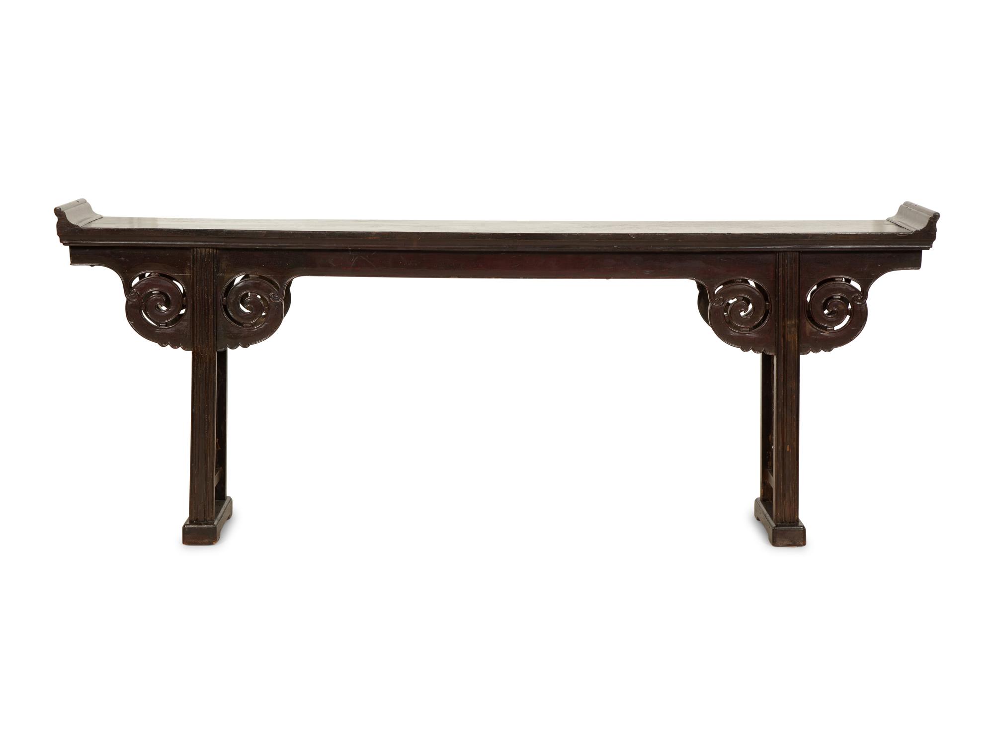A Chiinese Carved Hardwood Altar Table