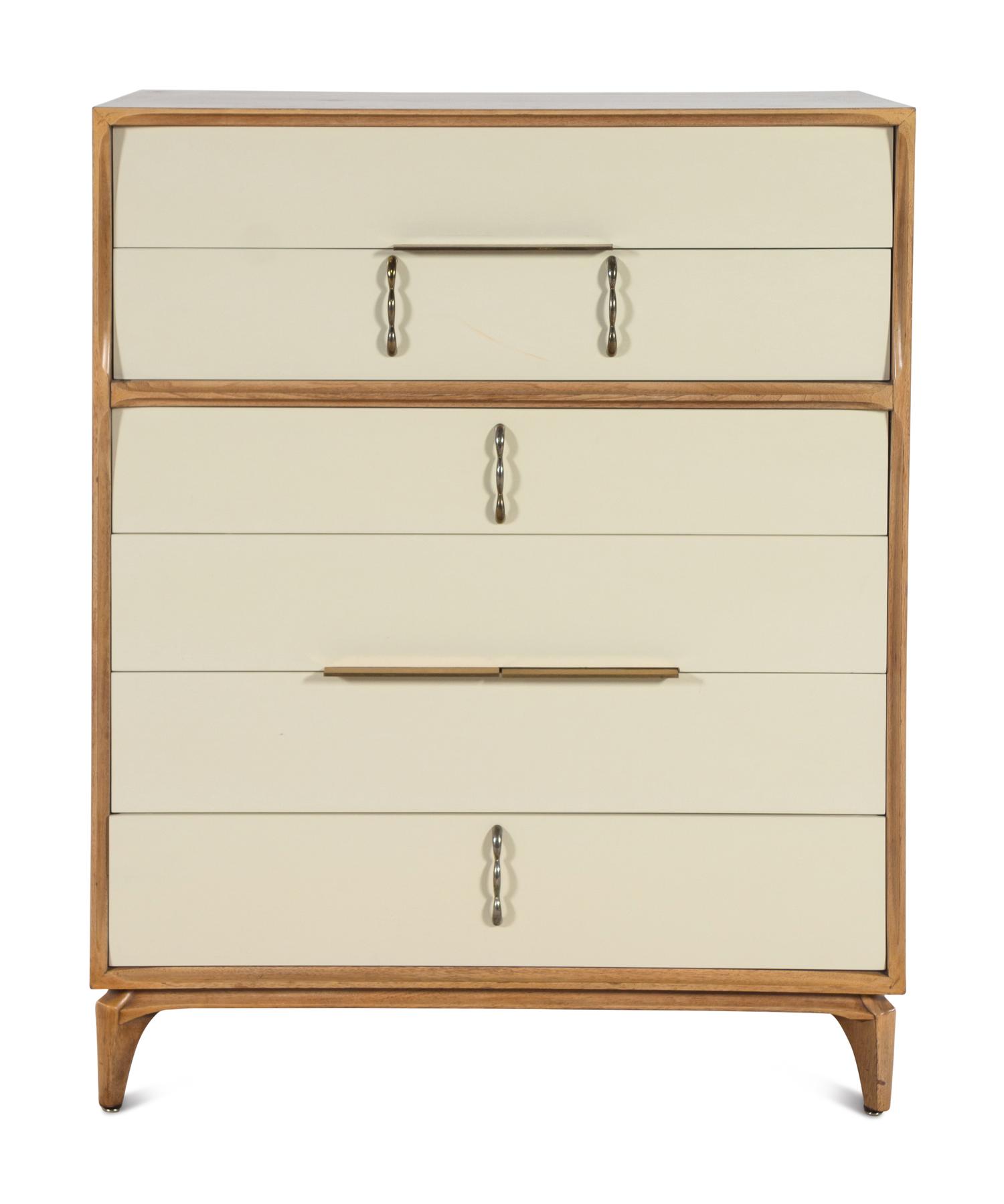 A Contemporary White Painted Birch Chest of Drawers