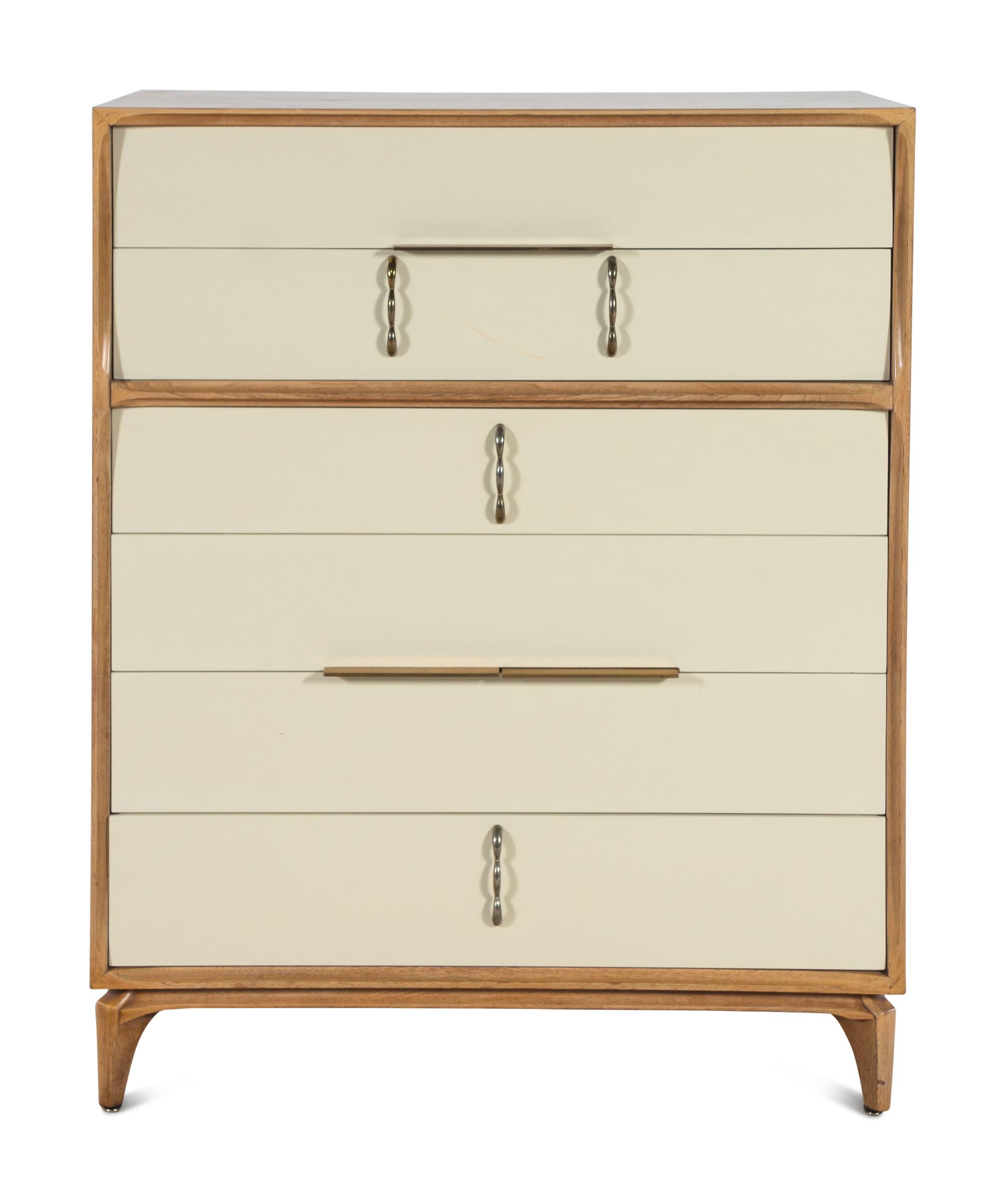 A Contemporary White Painted Birch Chest of Drawers