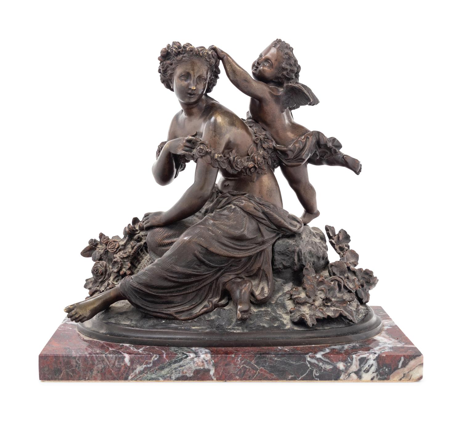 A Continental Bronze Figural Group