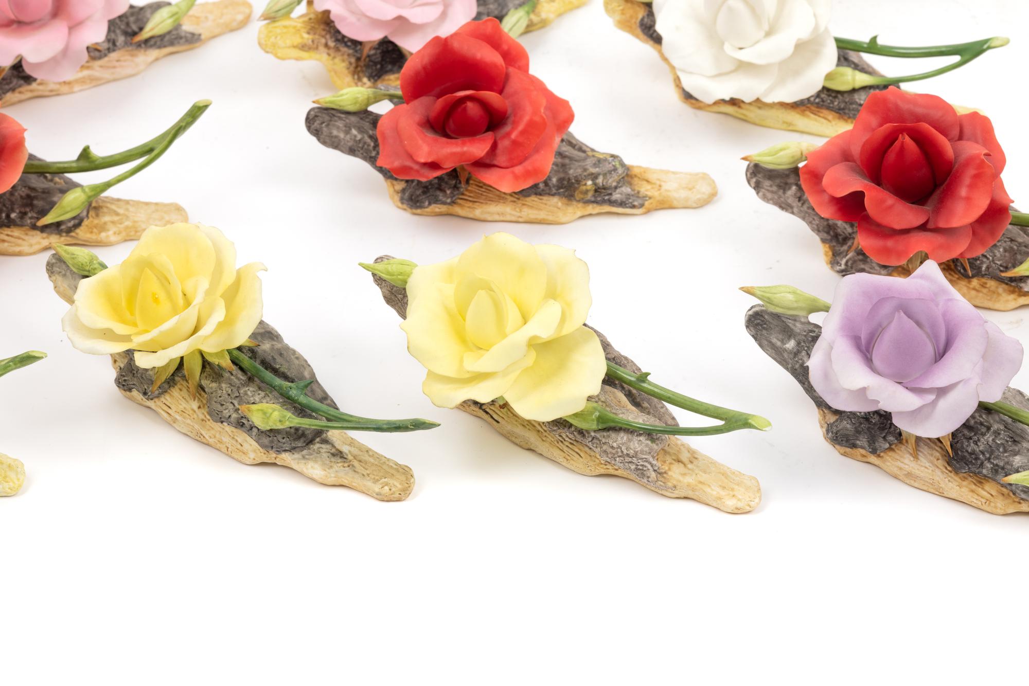 A Collection of Boehm and Royal Worcester Dorothy Doughty Porcelain Flowers