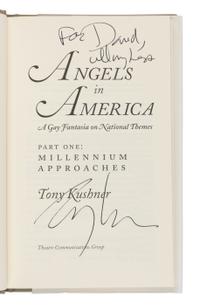 KUSHNER, Tony (b. 1956). Angels in America: Part One: Millennium Approaches [and] Part Two: Perestroika . New York: Theatre Communications Group, 1993-1994.