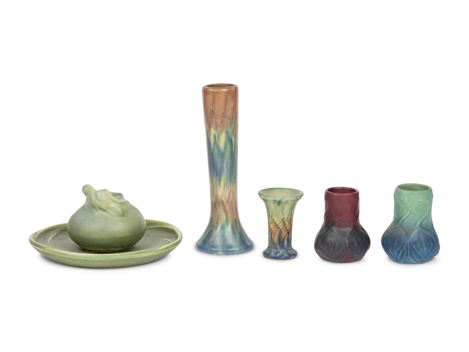 A Collection of Glazed Pottery Vessels