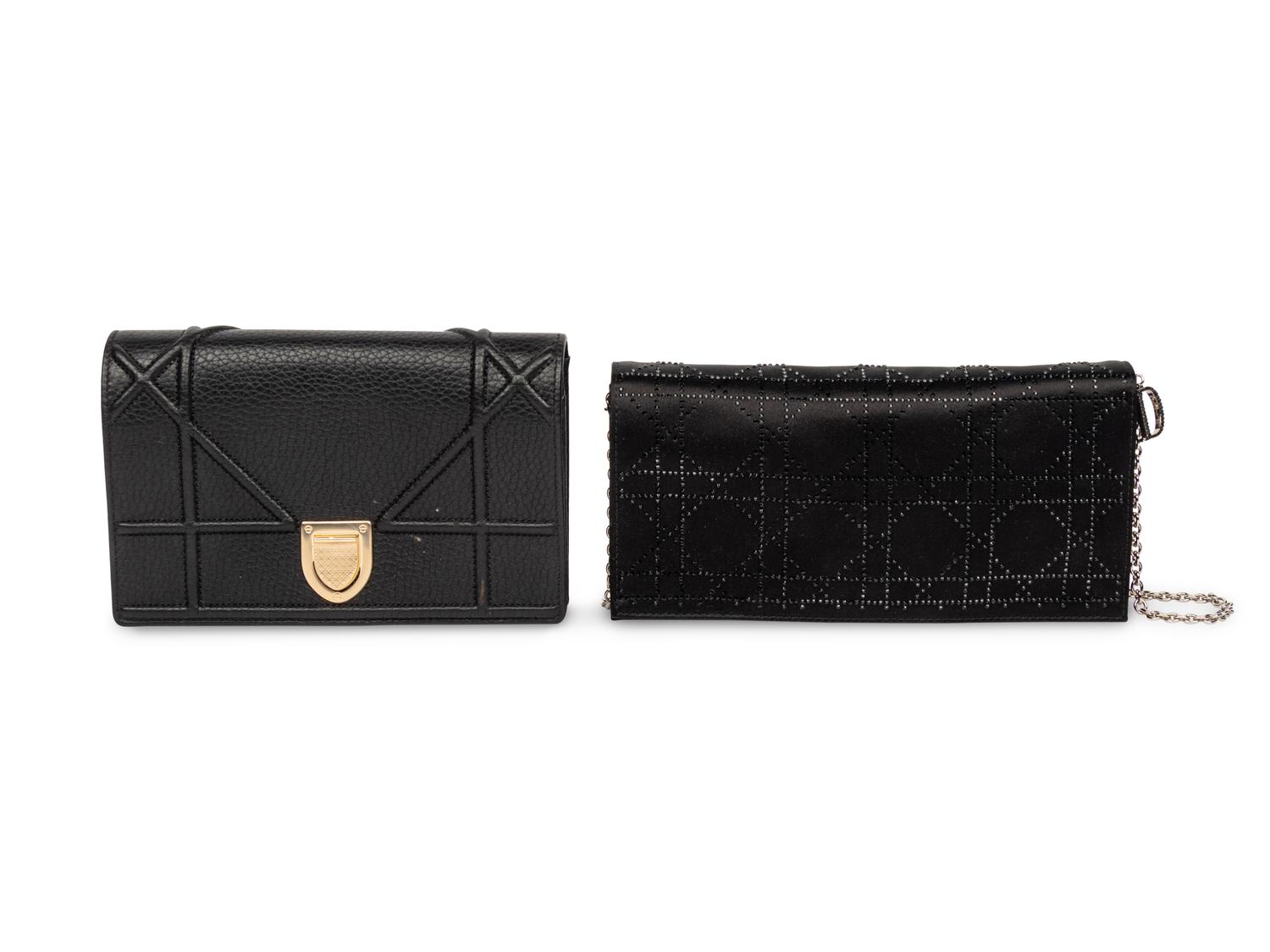 Christian Dior, Two Black Evening Bags