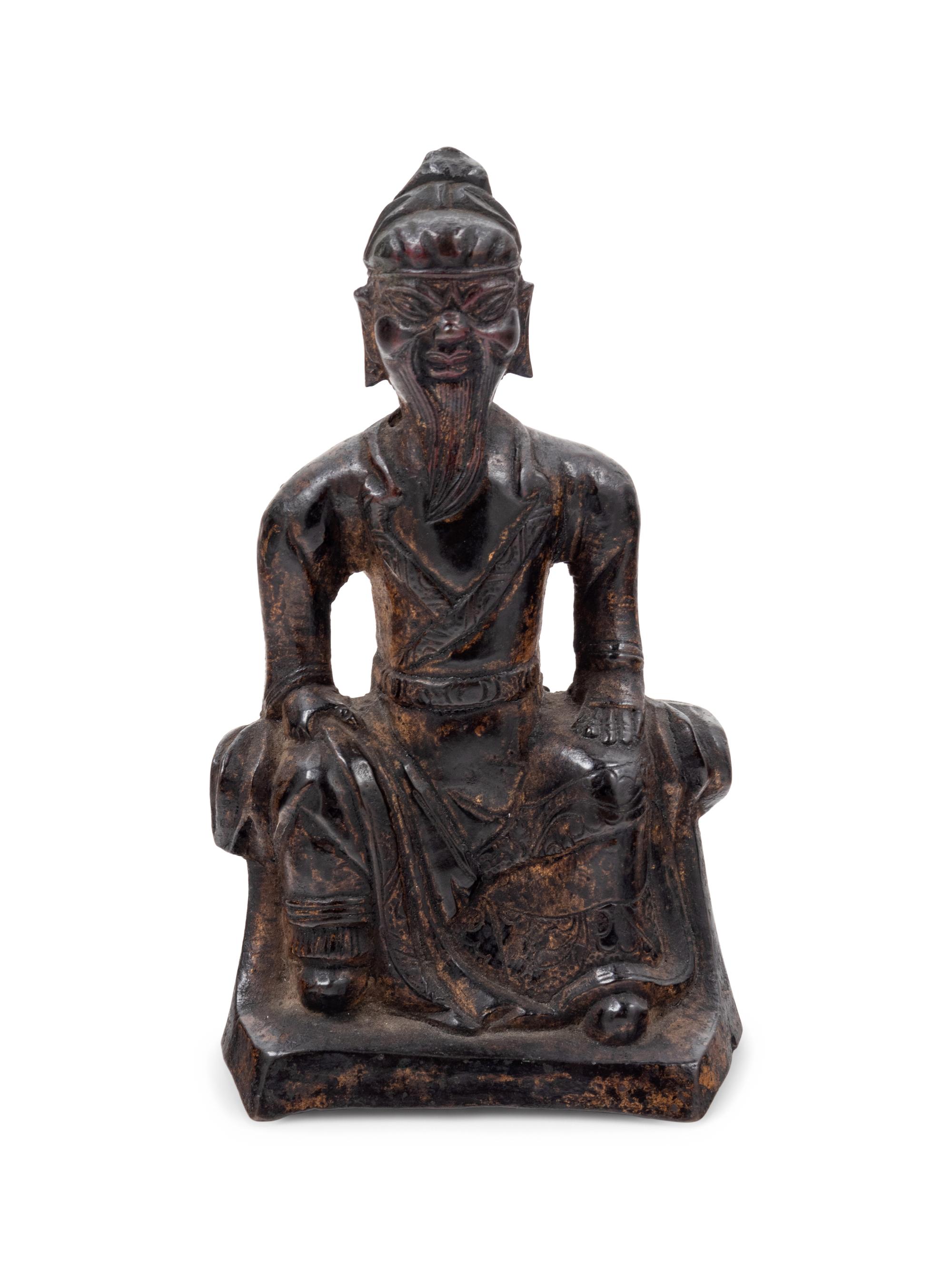 A Bronze Figure of Seated Guangong