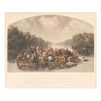 [REVOLUTIONARY WAR]. BURT, Charles K. (1823-1892), engraver, after William Tylee Ranney (1813-1857). Marion Crossing the Pedee .